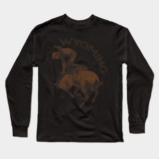 Wyoming Cow Travel Long Sleeve T-Shirt